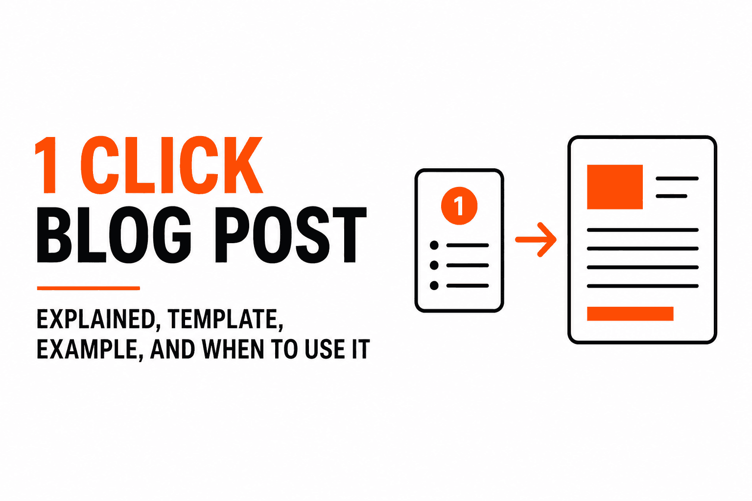 1 Click Blog Post Explained, Template, Example, And When To Use It