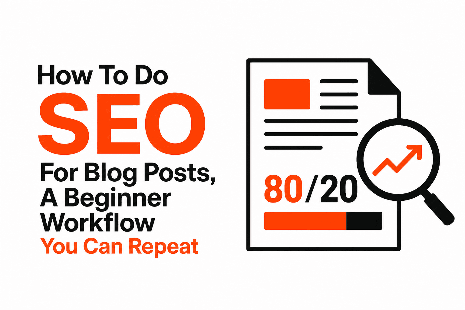 How To Do SEO For Blog Posts, A Beginner Workflow You Can Repeat