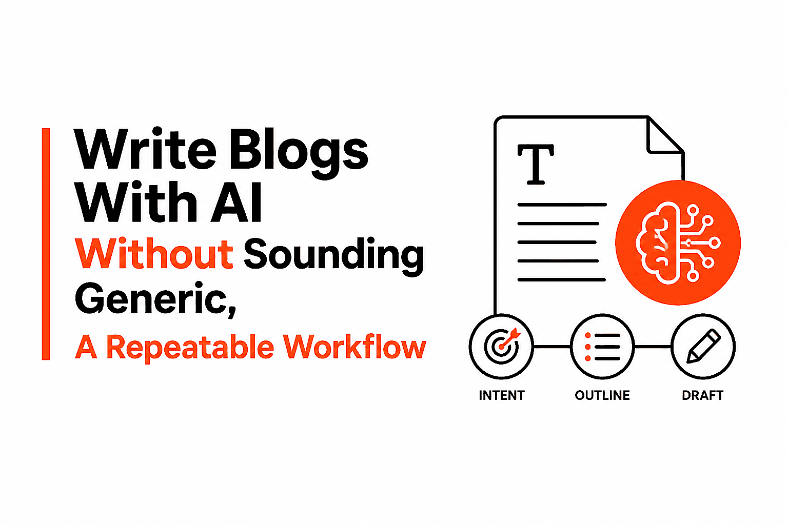 Write Blogs With AI Without Sounding Generic, A Repeatable Workflow